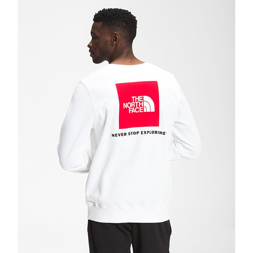 The North Face Sweatshirts Mens Australia - The North Face Box Nse Crew White (MGQ-962517)